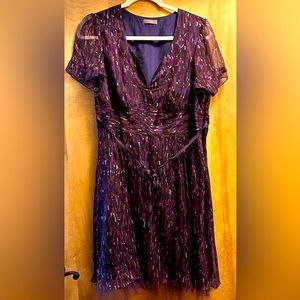 Dress - Wrap brand chiffon like silk suede dress